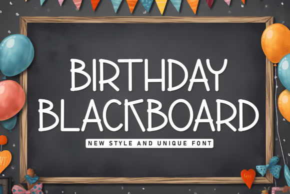 Birthday Blackboard: A Playful Display Font for Digital Brand Moments