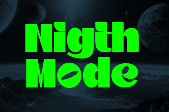 Night Mode: A Futuristic Display Font for Digital Design