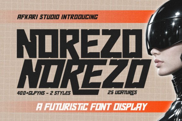 Norezo: A Futuristic Display Font for Digital Design
