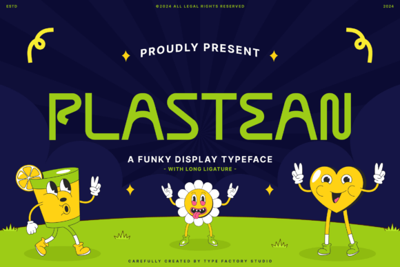 Plastean: A Playful Display Font for Handmade Brands