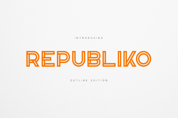 Republiko Outline: A Bold, Architectural Display Font for Crafters