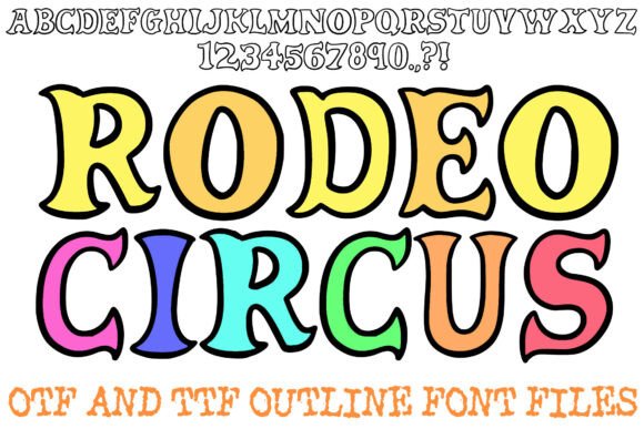 Rodeo Circus Font: Your Hand-Drawn Display Typeface for Bold, Playful Craft Projects