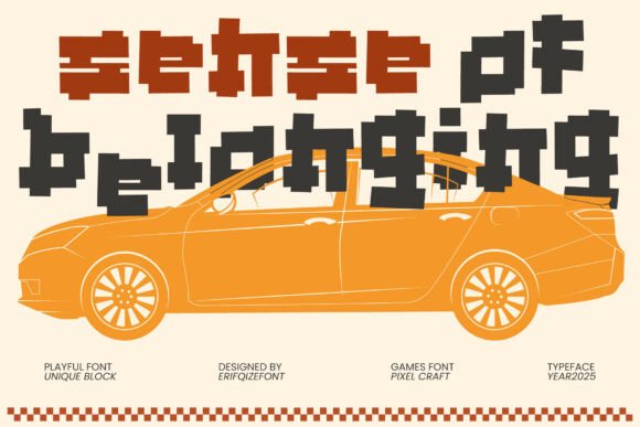 Sense of Belonging: A Playful Display Font for Handmade Brands