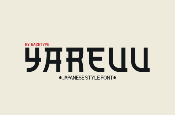 Yareuu: A Bold Japanese-Inspired Display Typeface for Handmade Creators